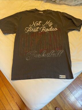 Not My First Rodeo Cleveland Basketball Graphic Tee - Charcoal